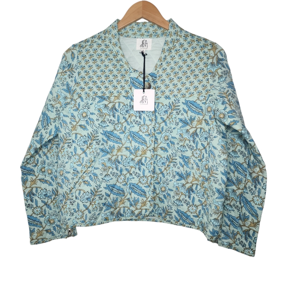 NEW Anthropologie DRA Los Angeles Jacket Small Floral Lightweight Quilted Blazer